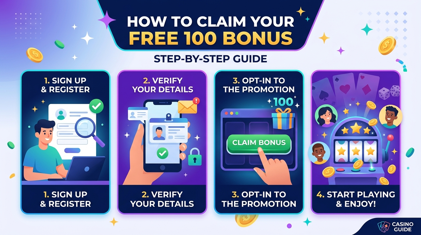 Free 100 Casino Bonus: Claim No Deposit Offers Today!