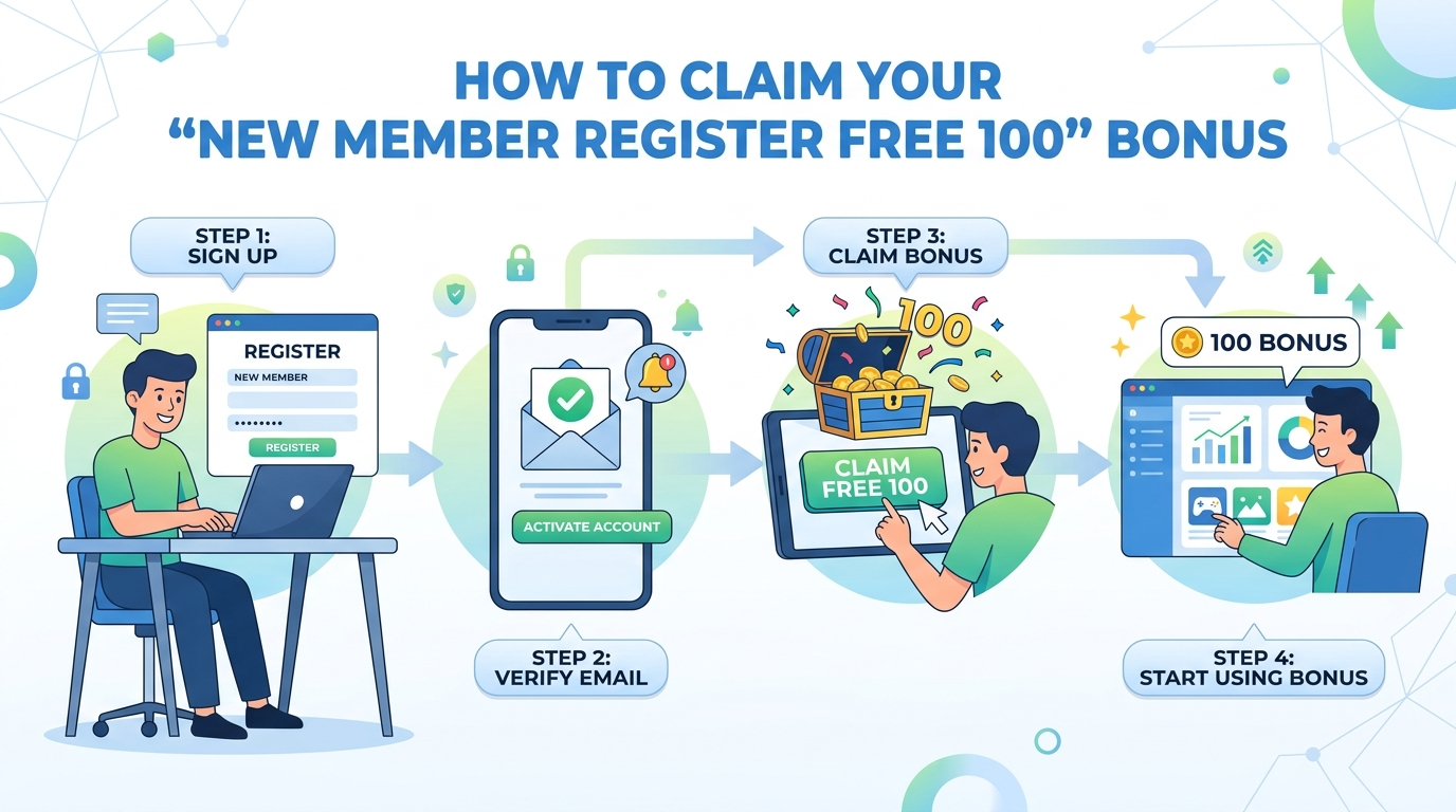 How to Claim Your 'New Member Register Free 100' Bonus: A Step-by-Step Guide